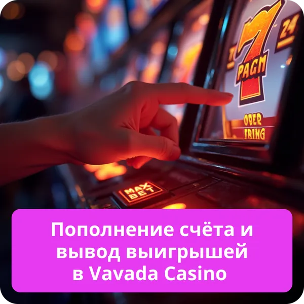 Пополнение счёта и вывод выигрышей в Vavada Casino